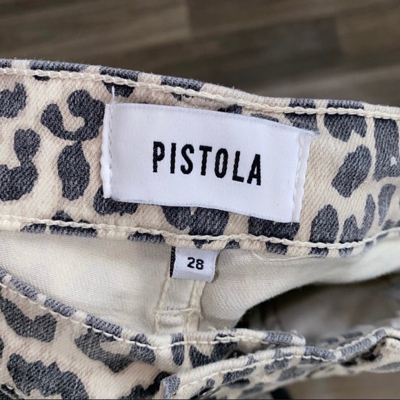 Pistola Aline Cream Cheetah Print High-Rise Skinny Jeans | Size 28 - Picture 12 of 16